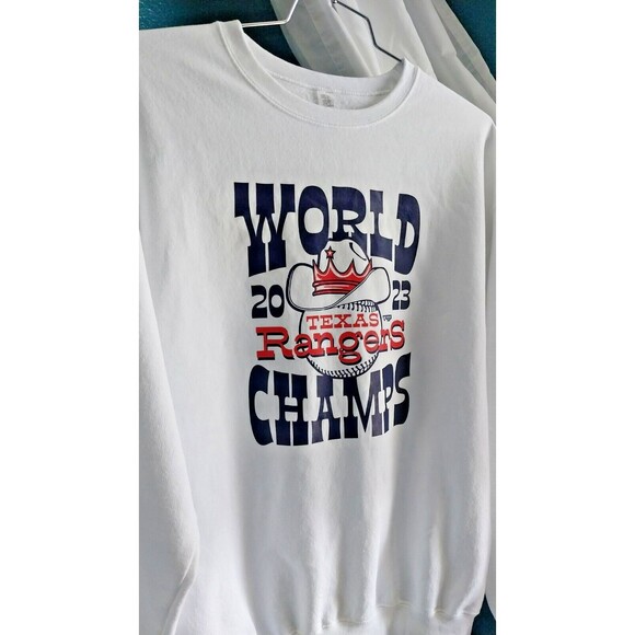 Texas Rangers 2023 World Champs Sweatshirt XL - Picture 4 of 6